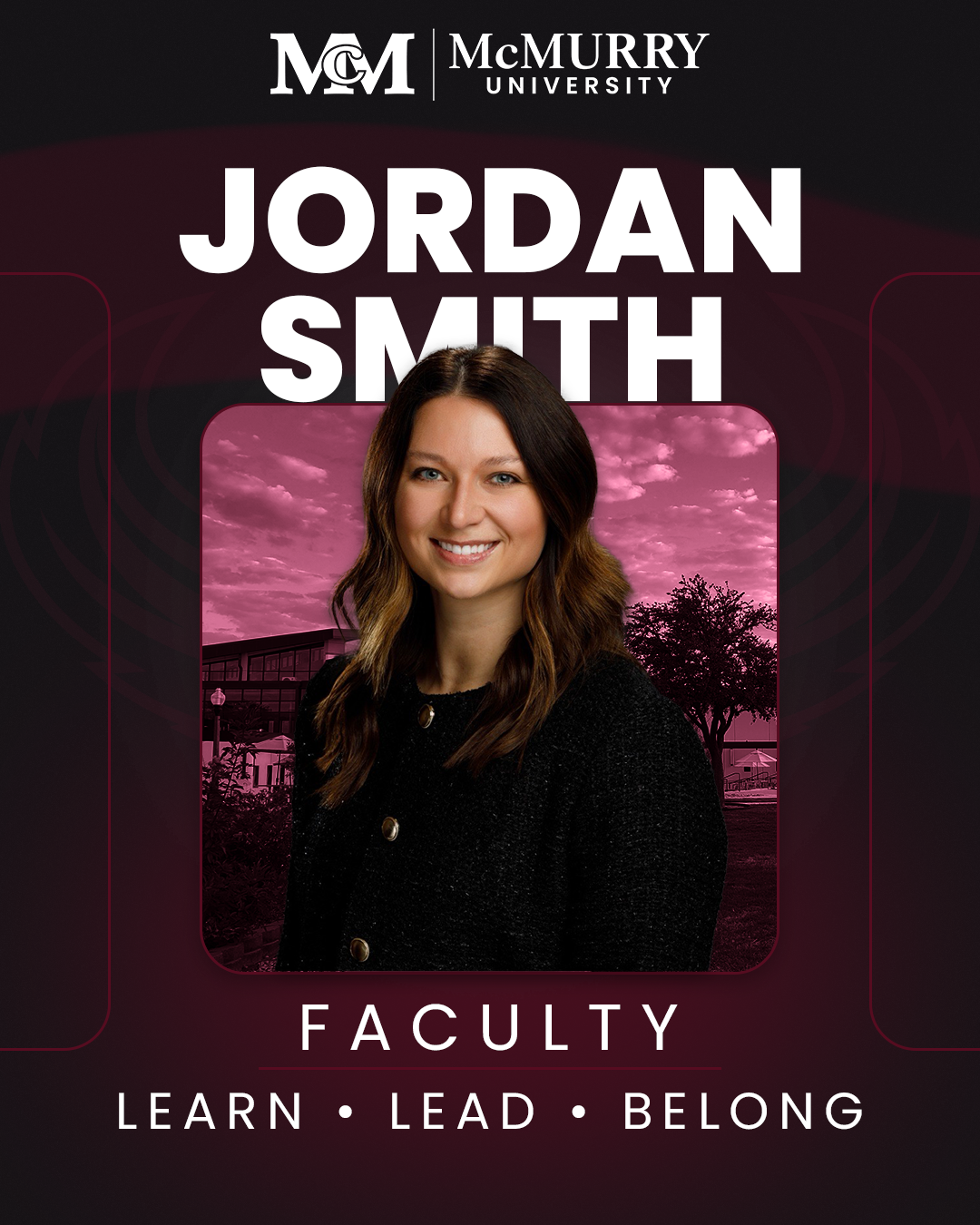 McMurry University Jordan Smith faculty graphic